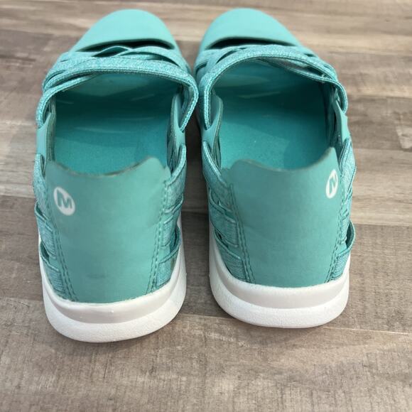 Merrell Women’s Atlantis‎ Slip on Performance Shoes Size 6 Aqua Blue - Picture 2 of 9